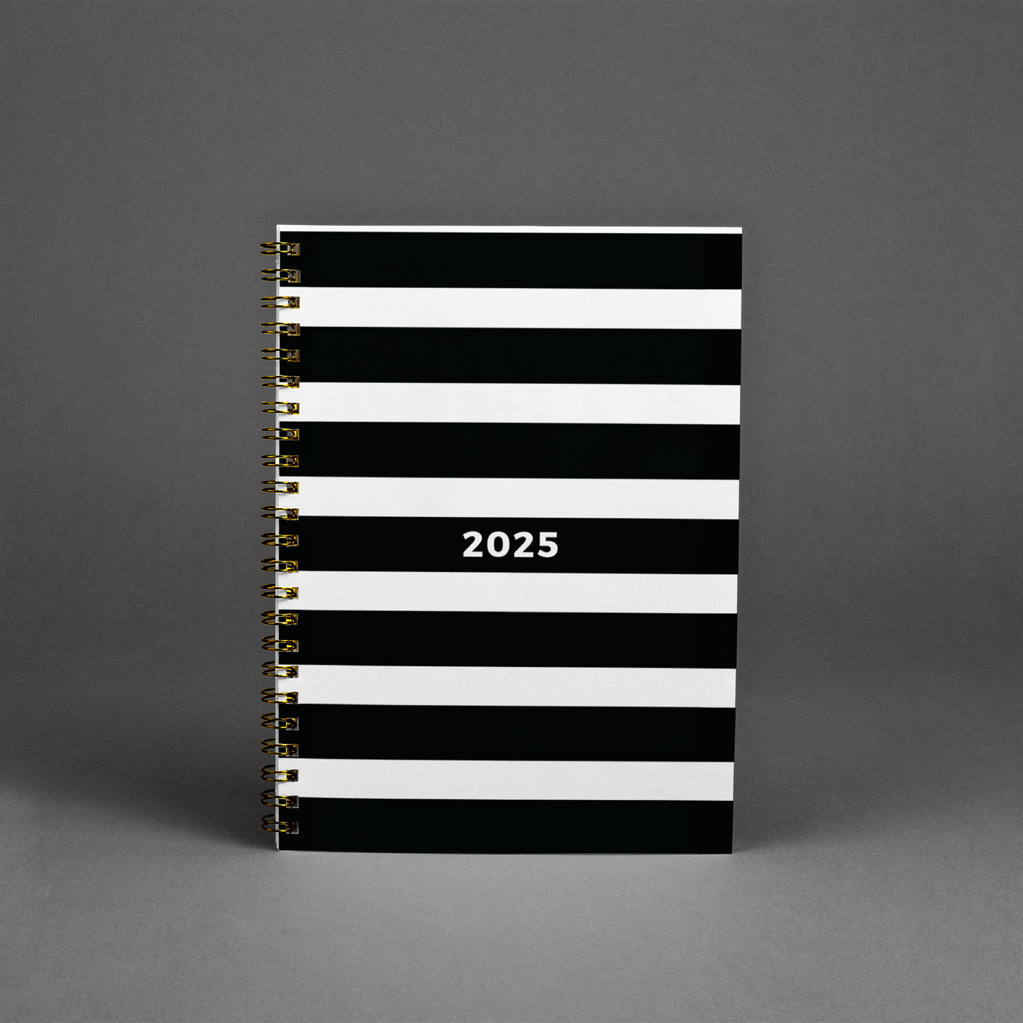 Unstoppable Black and White Striped 2025 Planner